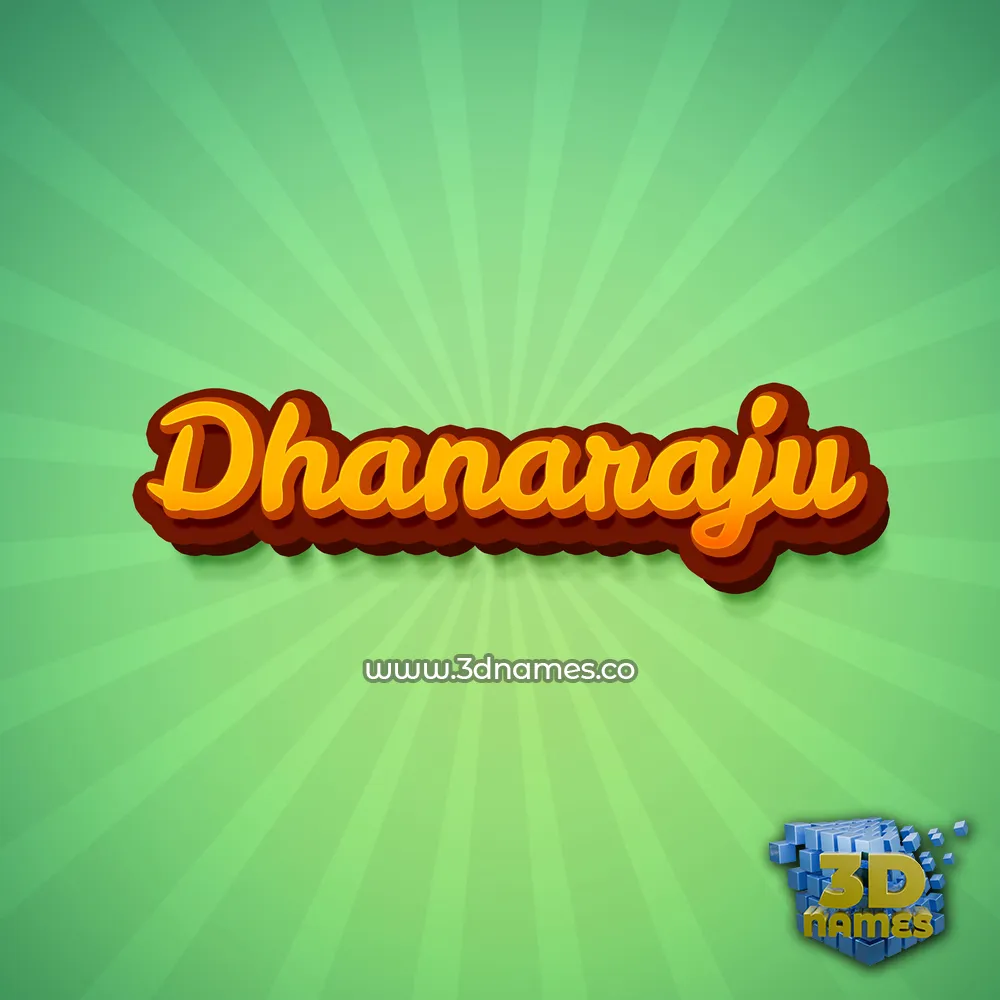 dhanaraju in Green Rays style - 3D name wallpaper