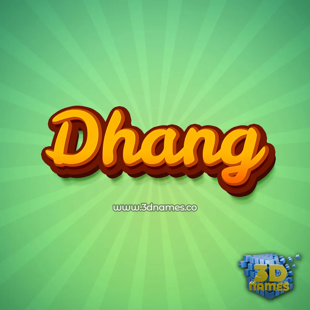 dhang in Green Rays style - 3D name wallpaper