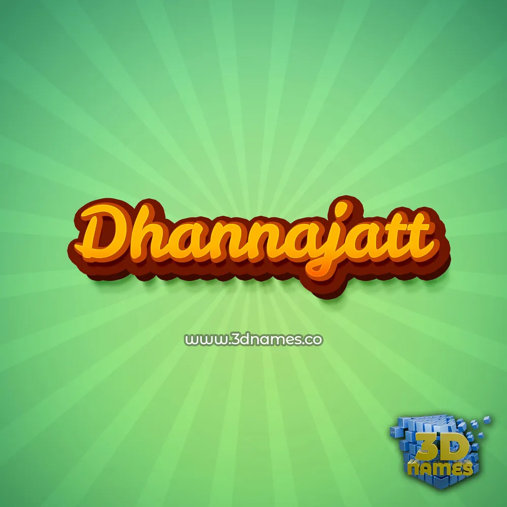 dhannajatt in Green Rays style - 3D name wallpaper