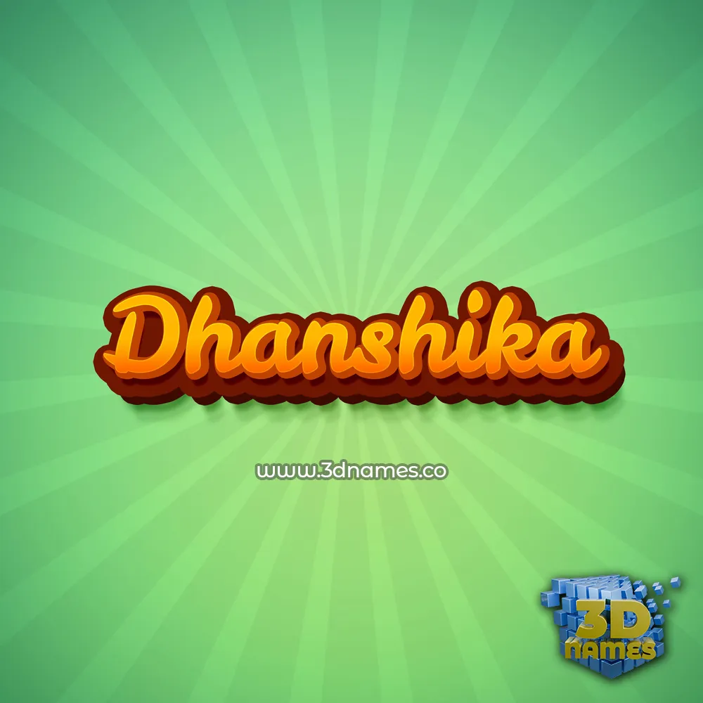 dhanshika in Green Rays style - 3D name wallpaper