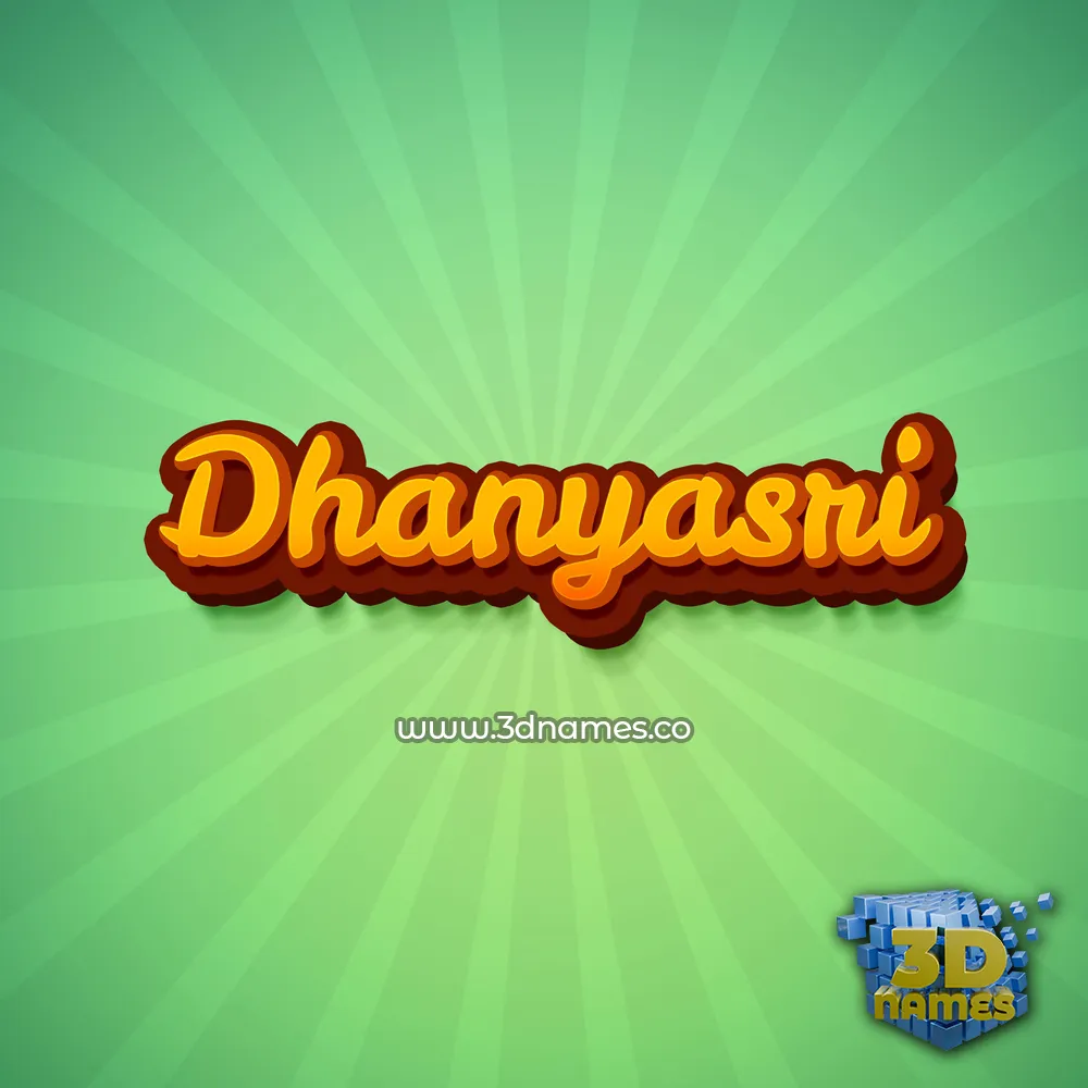 dhanyasri in Green Rays style - 3D name wallpaper