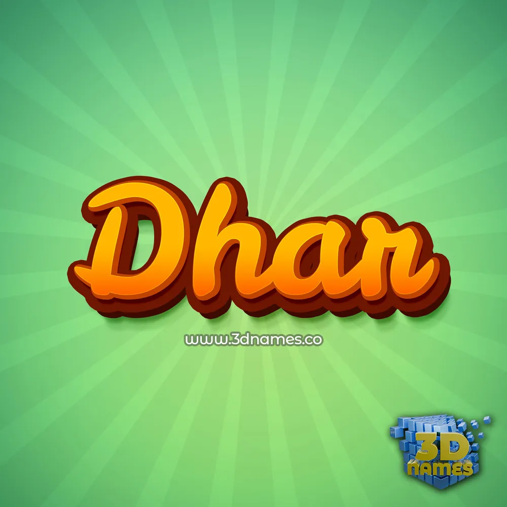 dhar in Green Rays style - 3D name wallpaper