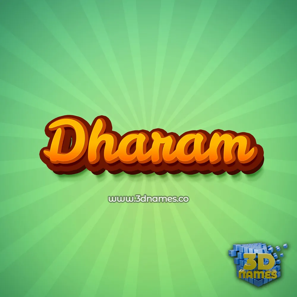 dharam in Green Rays style - 3D name wallpaper