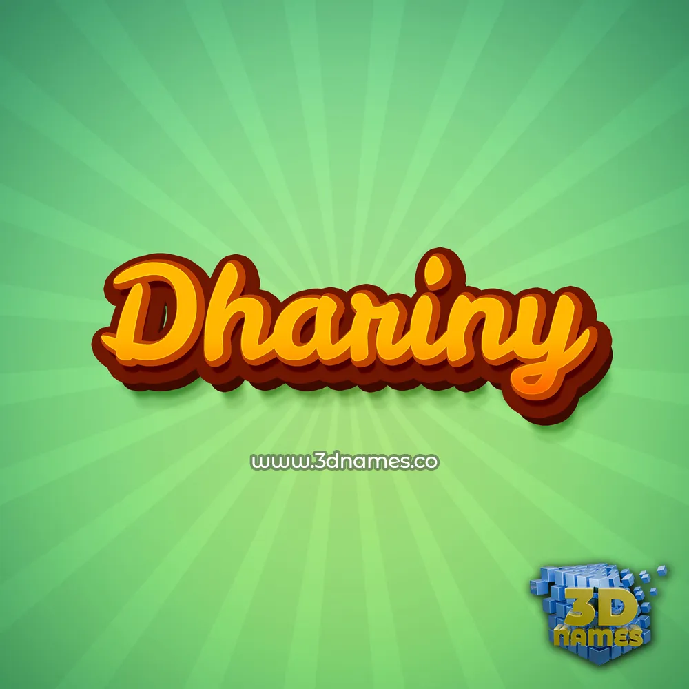 dhariny in Green Rays style - 3D name wallpaper