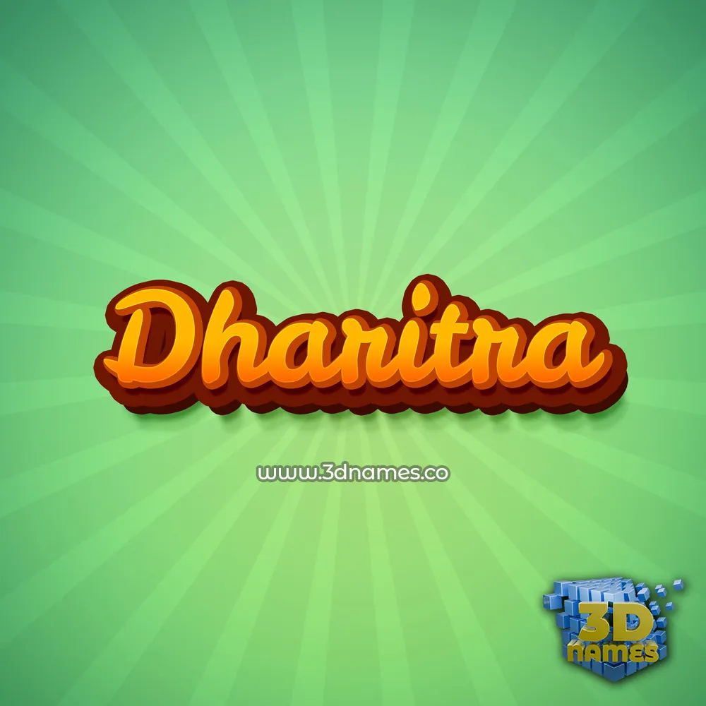 dharitra in Green Rays style - 3D name wallpaper