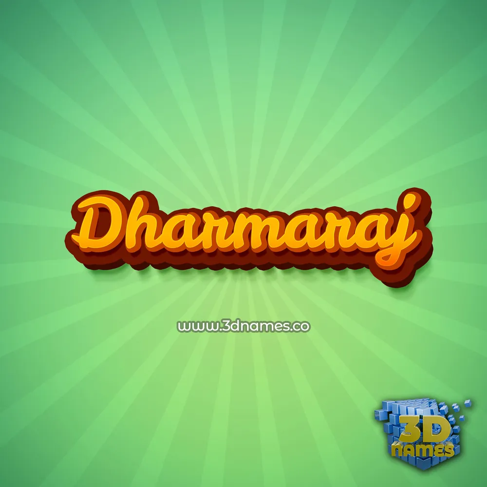 dharmaraj in Green Rays style - 3D name wallpaper