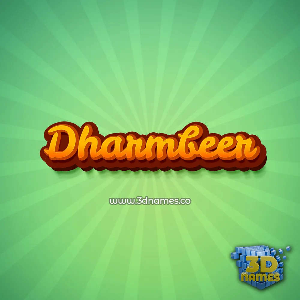 dharmbeer in Green Rays style - 3D name wallpaper