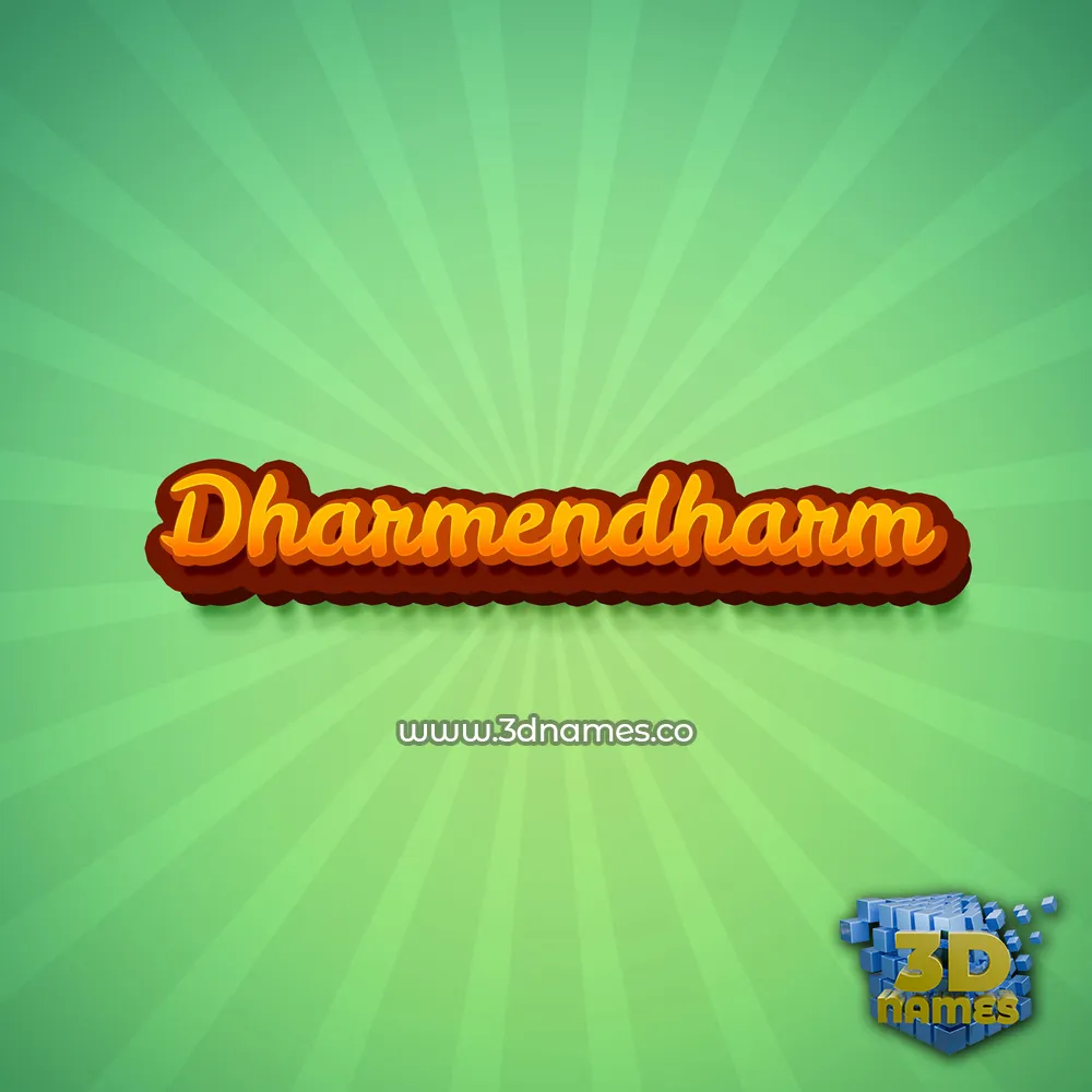 dharmendharm in Green Rays style - 3D name wallpaper