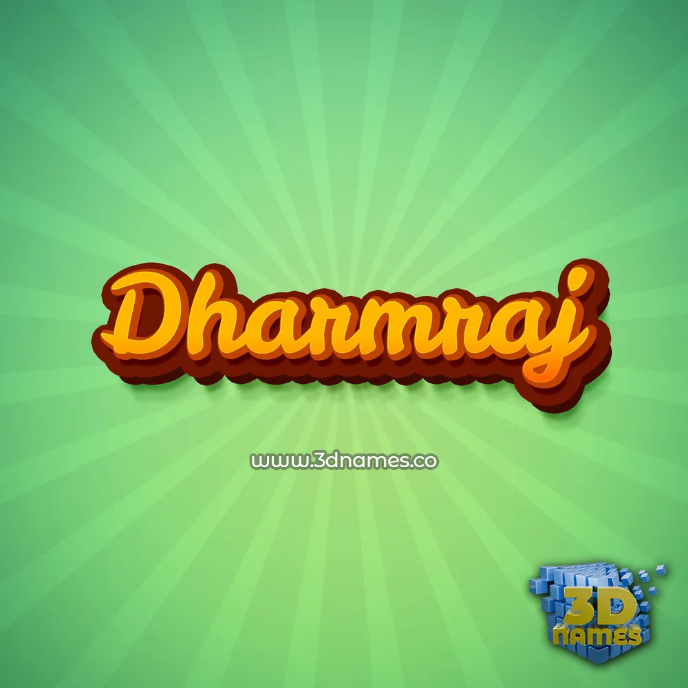 dharmraj in Green Rays style - 3D name wallpaper