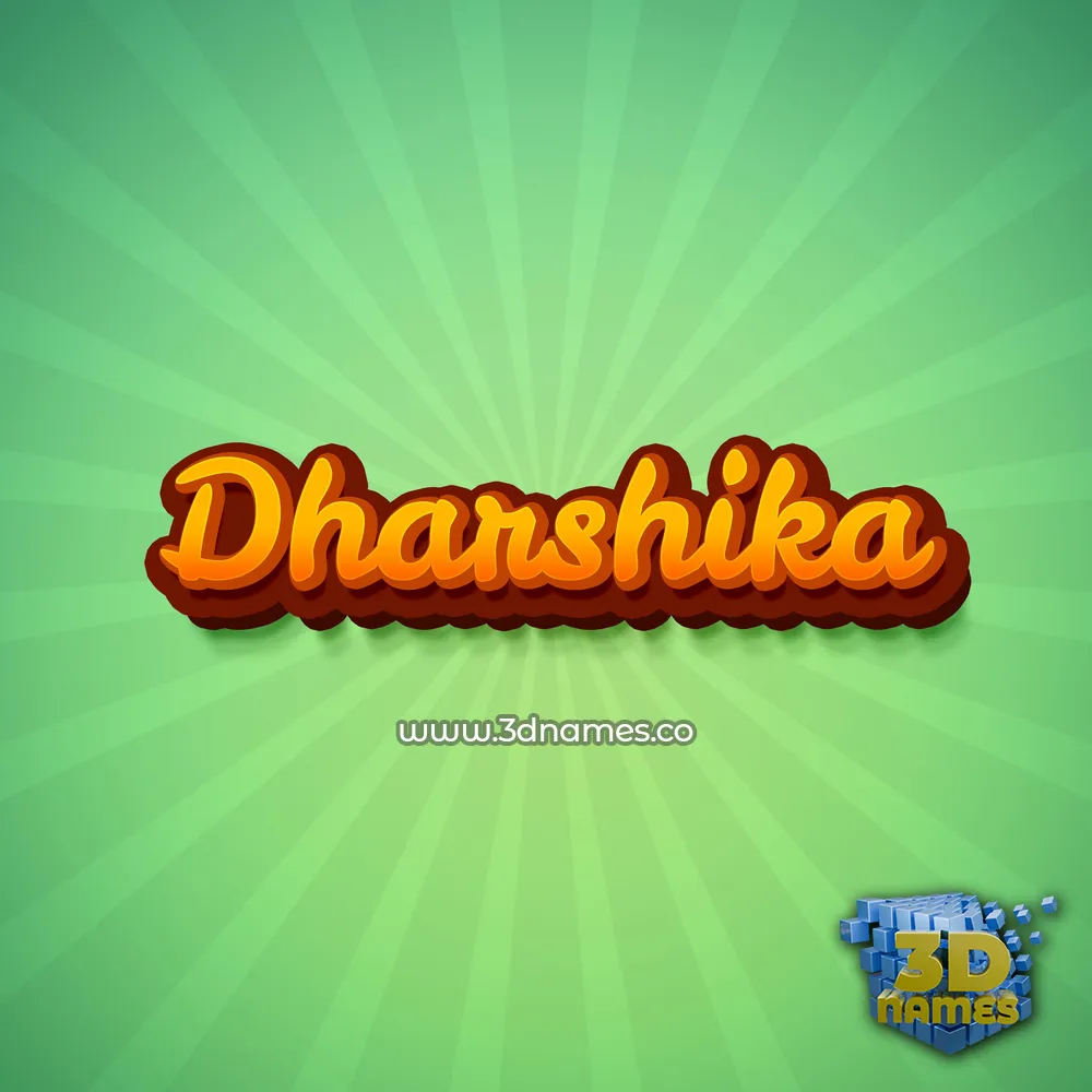 dharshika in Green Rays style - 3D name wallpaper