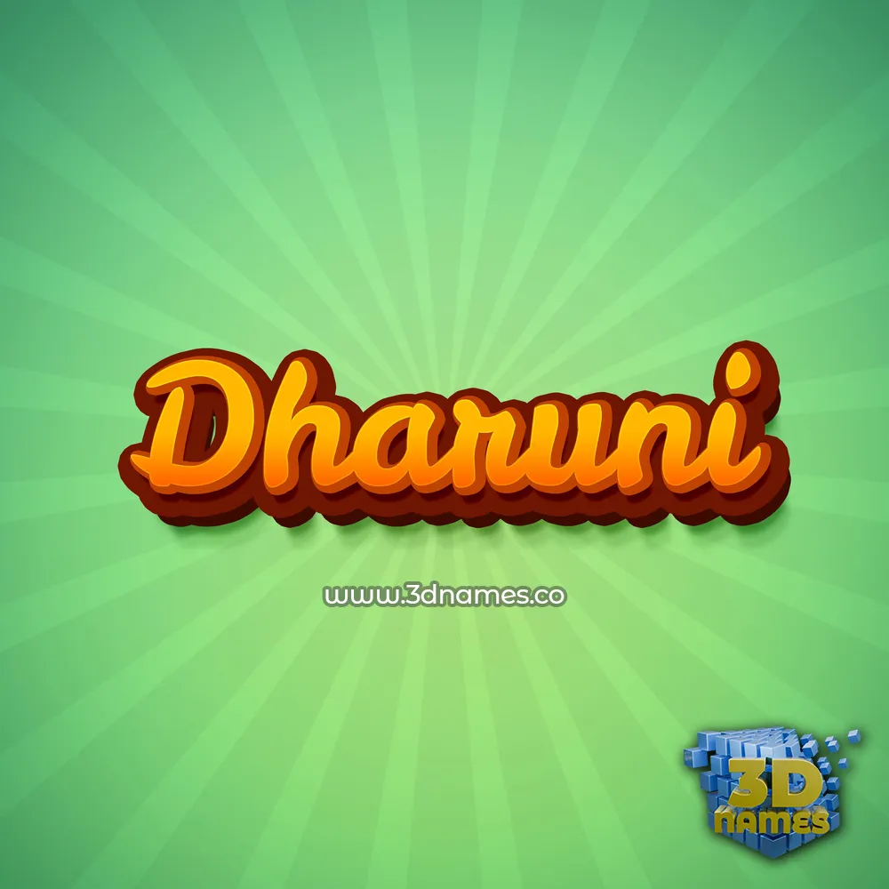 dharuni in Green Rays style - 3D name wallpaper