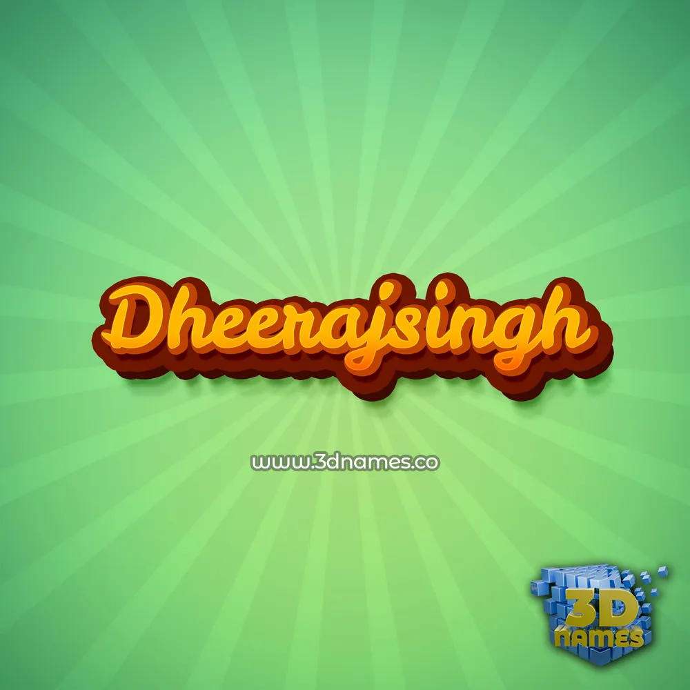 dheerajsingh in Green Rays style - 3D name wallpaper