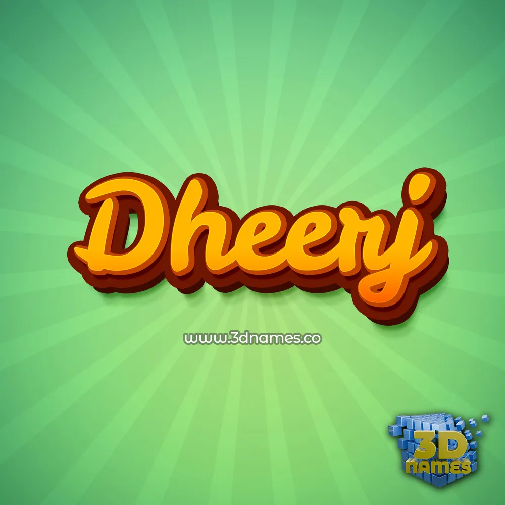 dheerj in Green Rays style - 3D name wallpaper