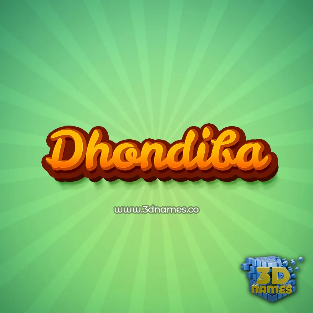 dhondiba in Green Rays style - 3D name wallpaper