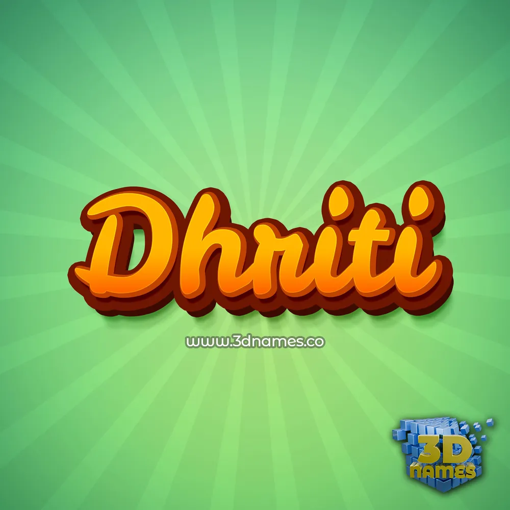 dhriti in Green Rays style - 3D name wallpaper