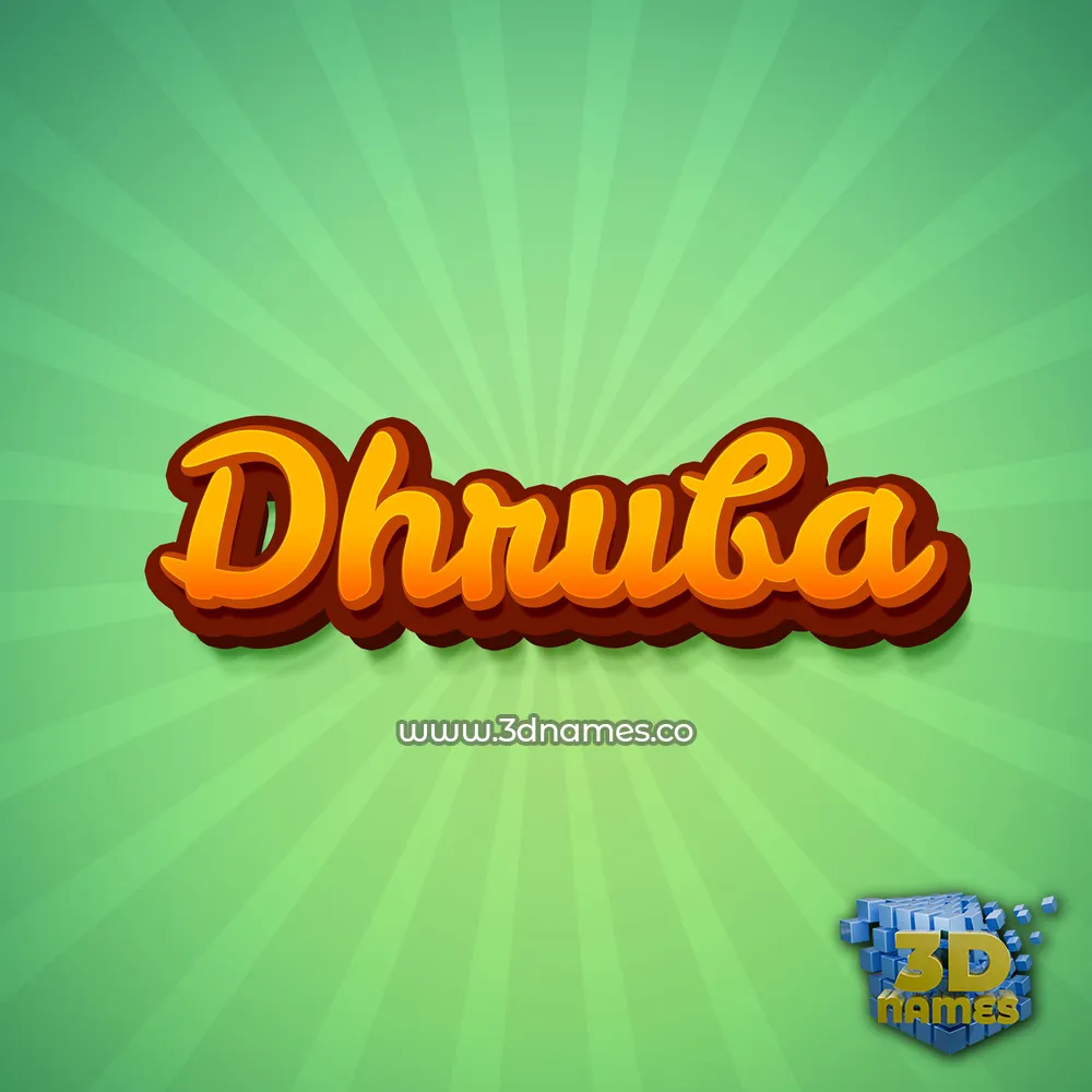 dhruba in Green Rays style - 3D name wallpaper