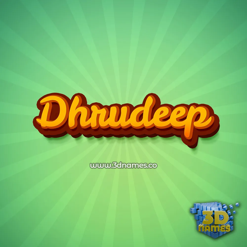 dhrudeep in Green Rays style - 3D name wallpaper