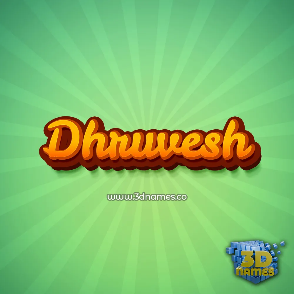 dhruvesh in Green Rays style - 3D name wallpaper