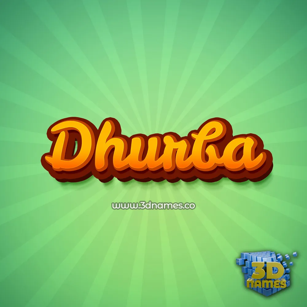 dhurba in Green Rays style - 3D name wallpaper