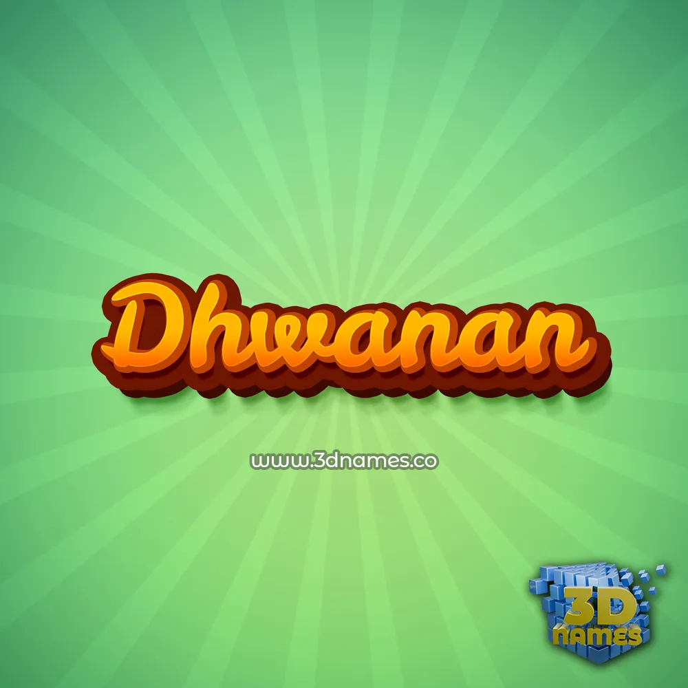 dhwanan in Green Rays style - 3D name wallpaper