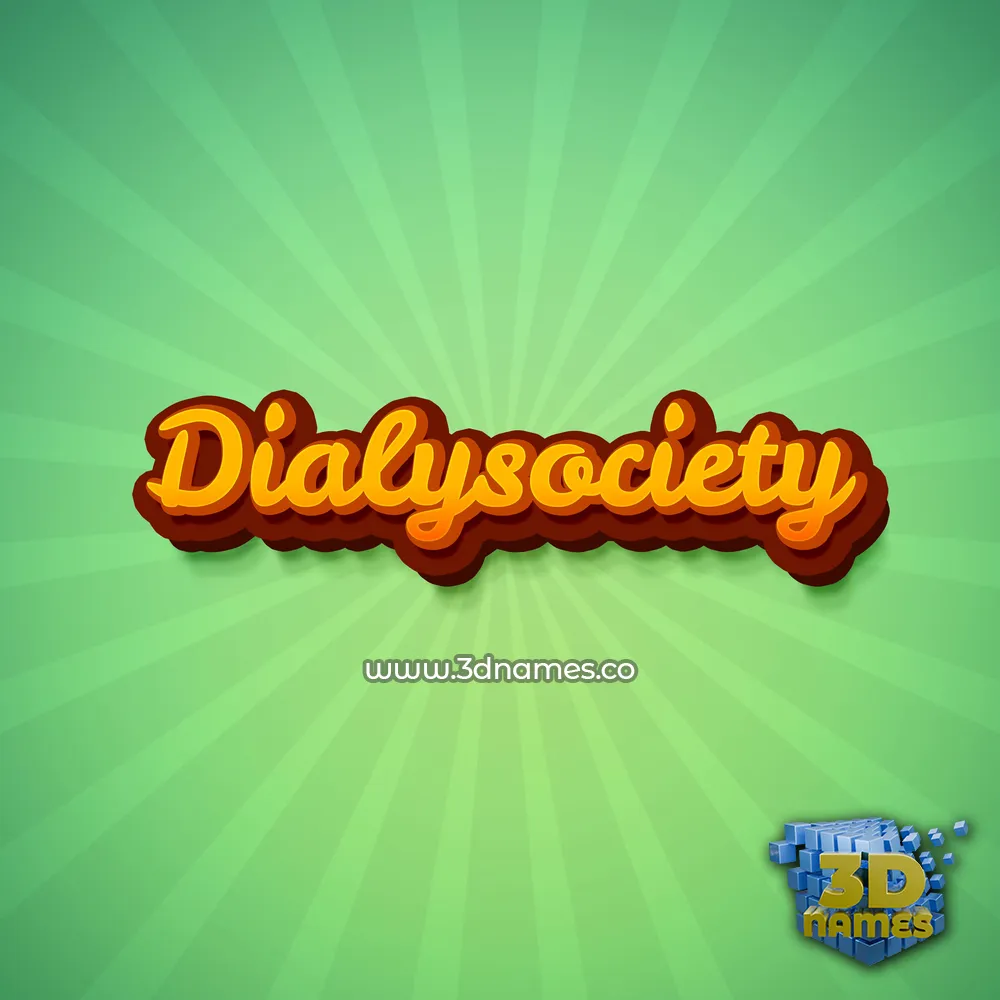 dialysociety in Green Rays style - 3D name wallpaper