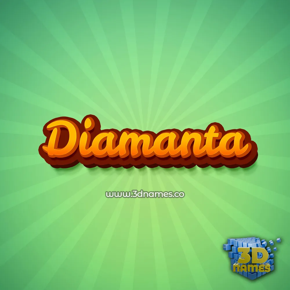 diamanta in Green Rays style - 3D name wallpaper