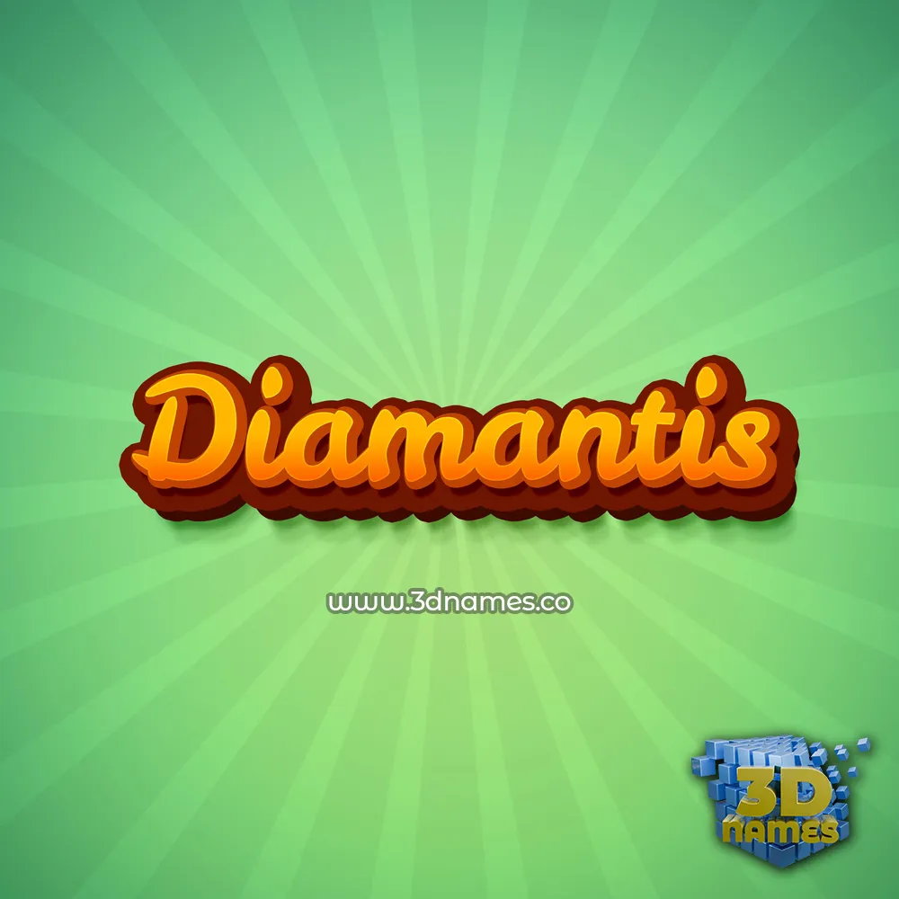 diamantis in Green Rays style - 3D name wallpaper