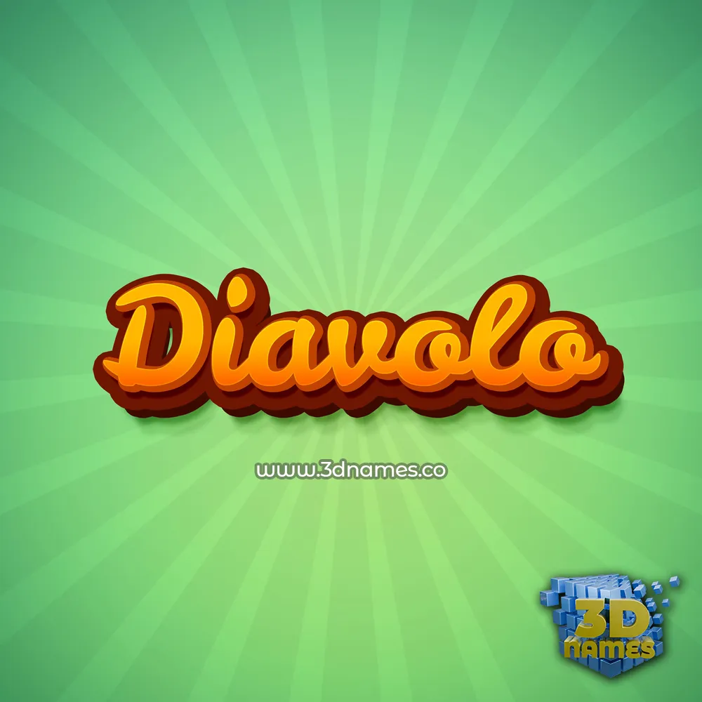 diavolo in Green Rays style - 3D name wallpaper