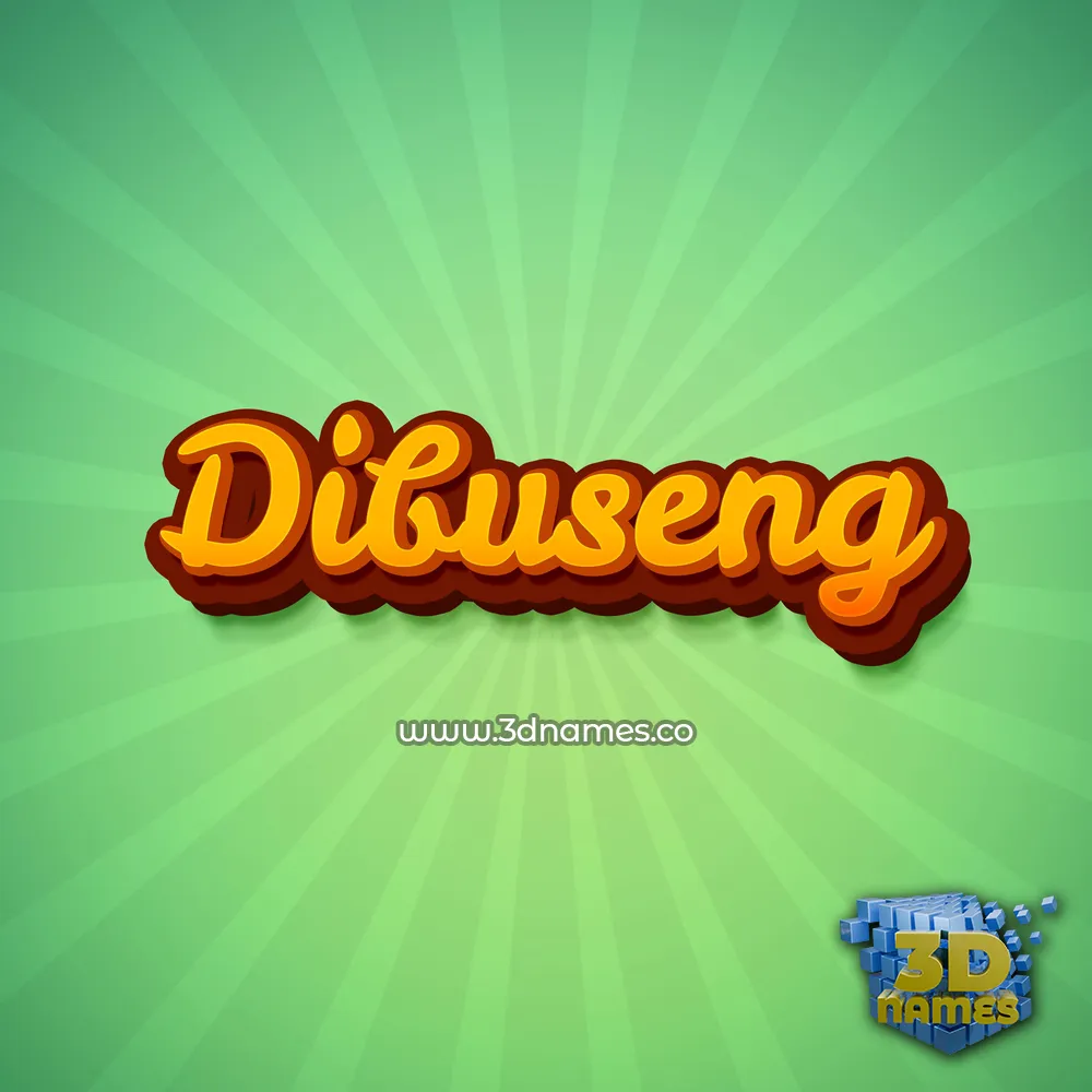 dibuseng in Green Rays style - 3D name wallpaper