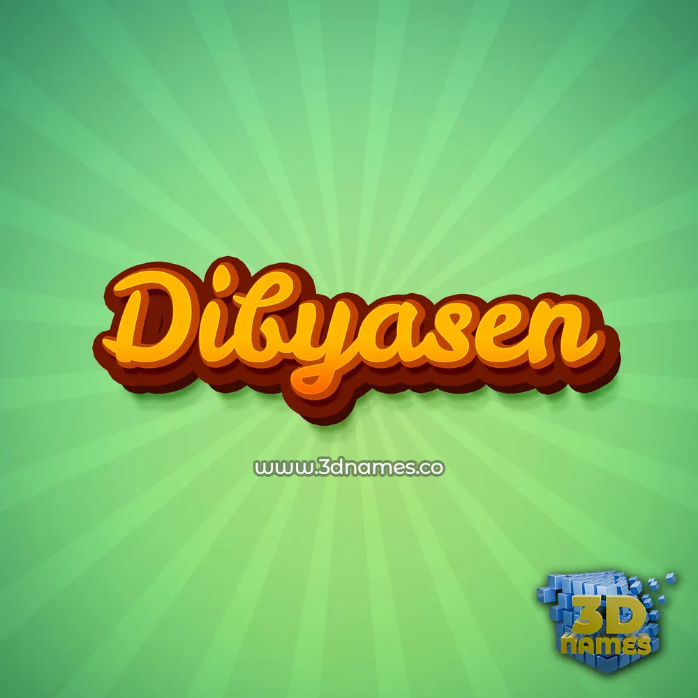 dibyasen in Green Rays style - 3D name wallpaper