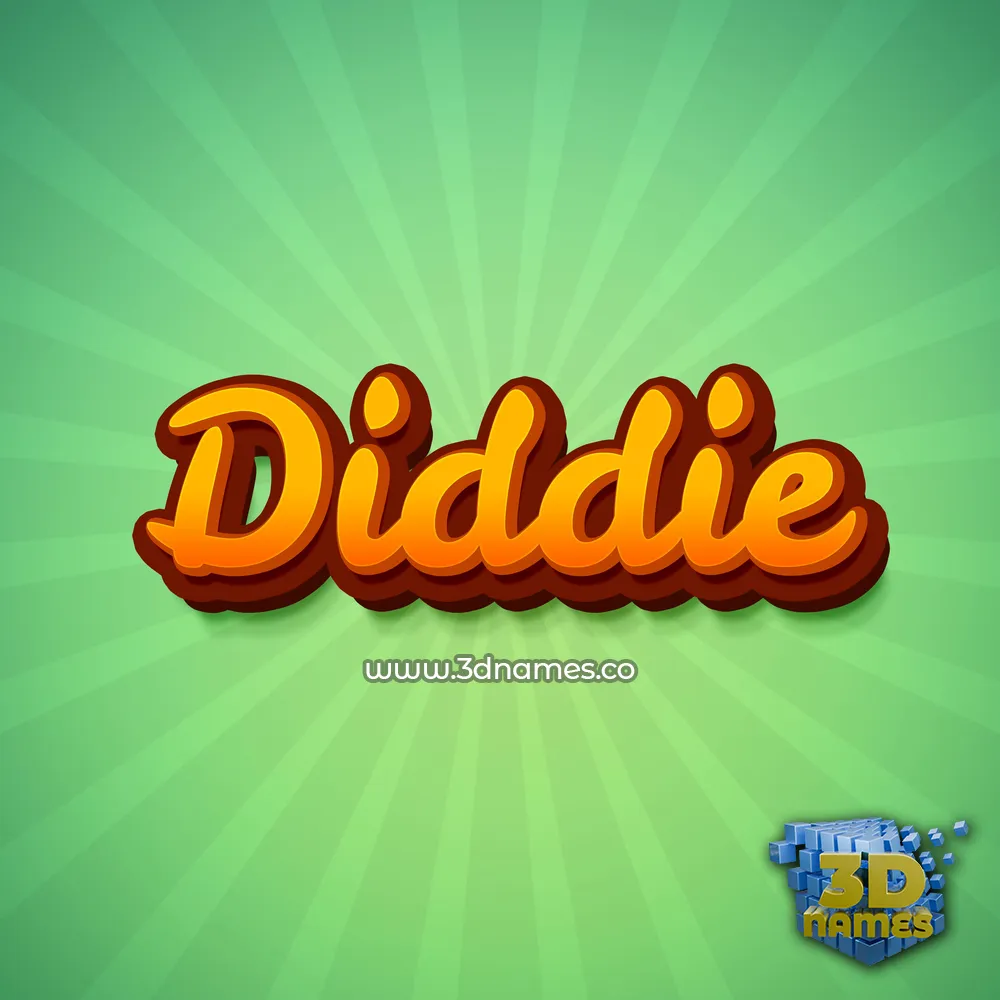 diddie in Green Rays style - 3D name wallpaper