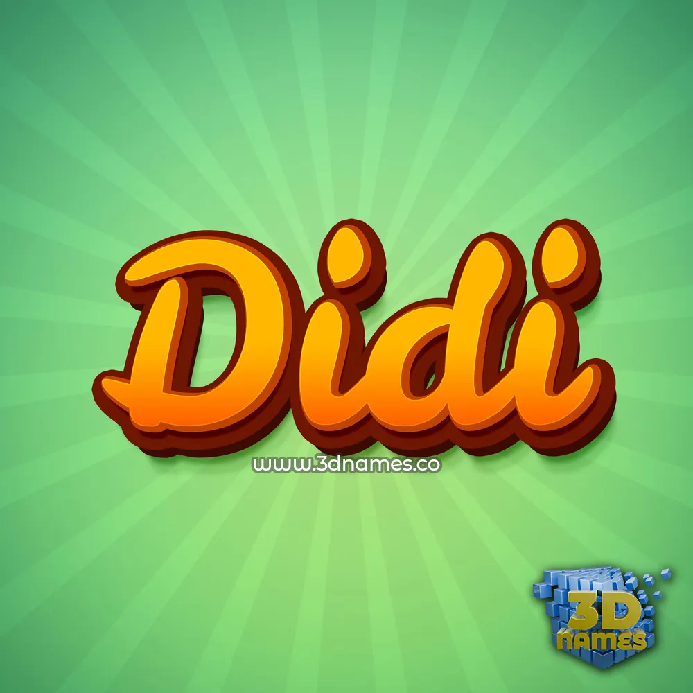 didi in Green Rays style - 3D name wallpaper