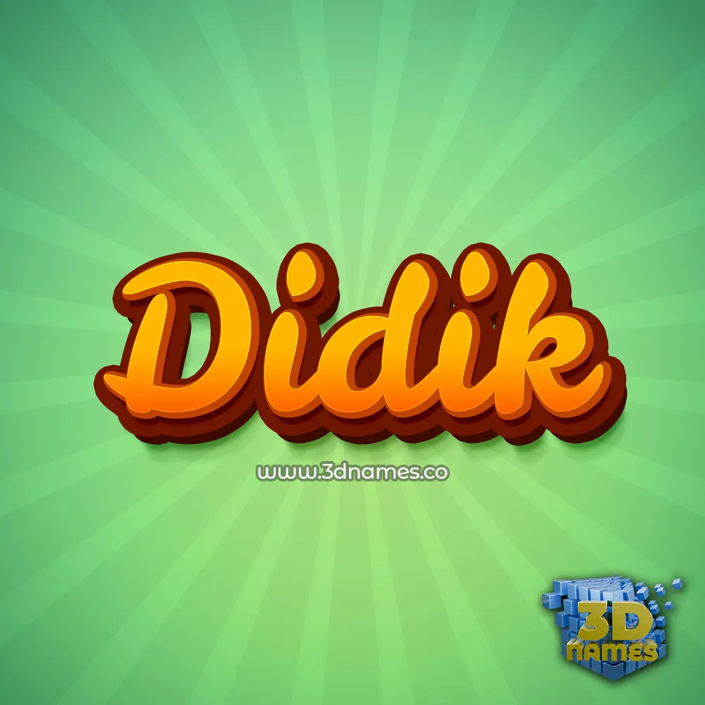 didik in Green Rays style - 3D name wallpaper