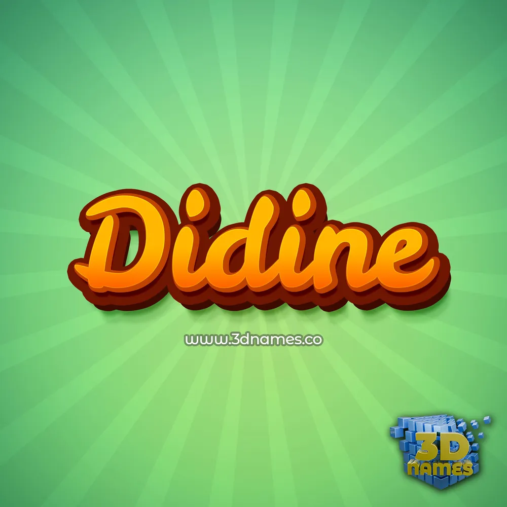 didine in Green Rays style - 3D name wallpaper
