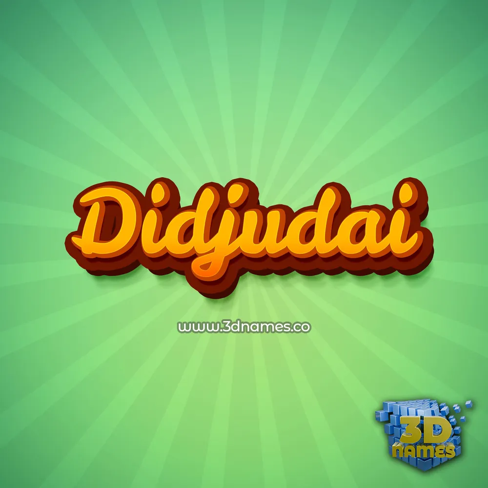 didjudai in Green Rays style - 3D name wallpaper