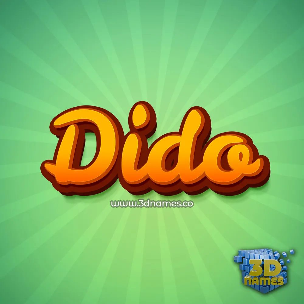 dido in Green Rays style - 3D name wallpaper