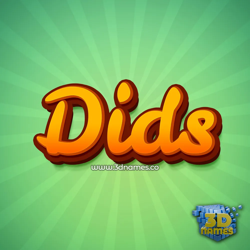 dids in Green Rays style - 3D name wallpaper