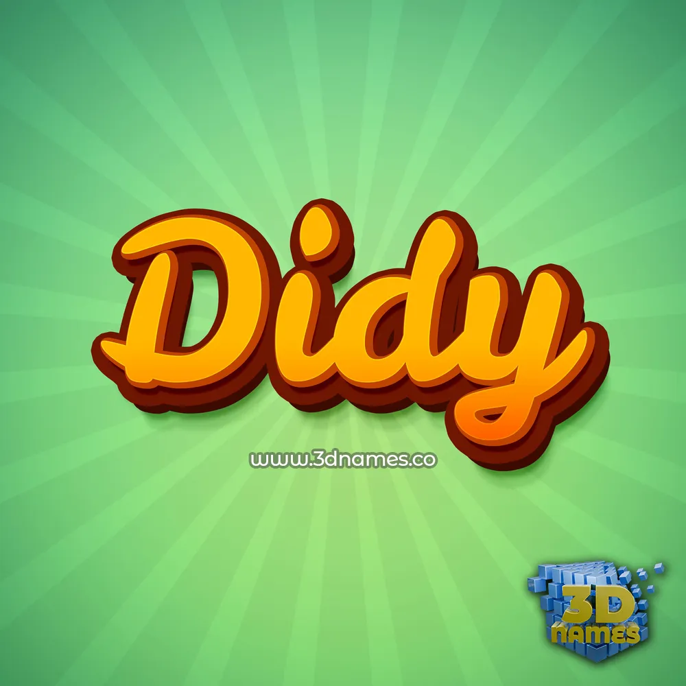 didy in Green Rays style - 3D name wallpaper