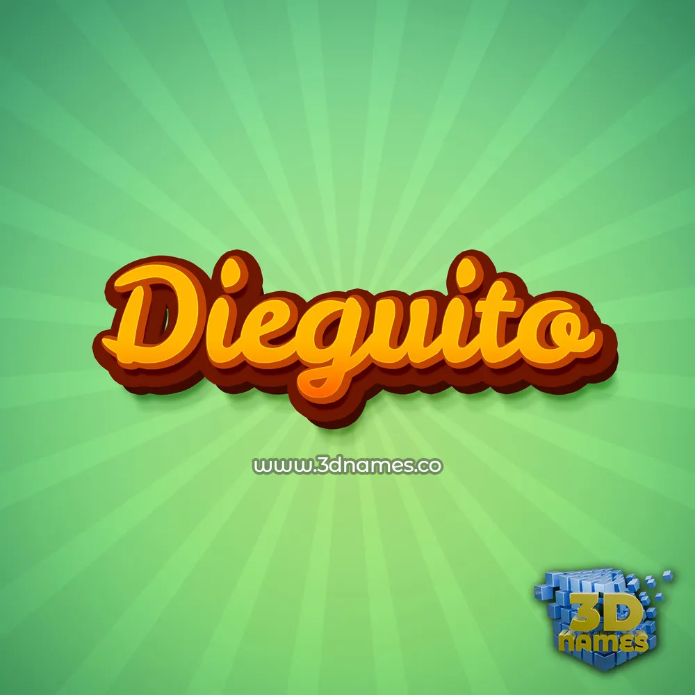 dieguito in Green Rays style - 3D name wallpaper