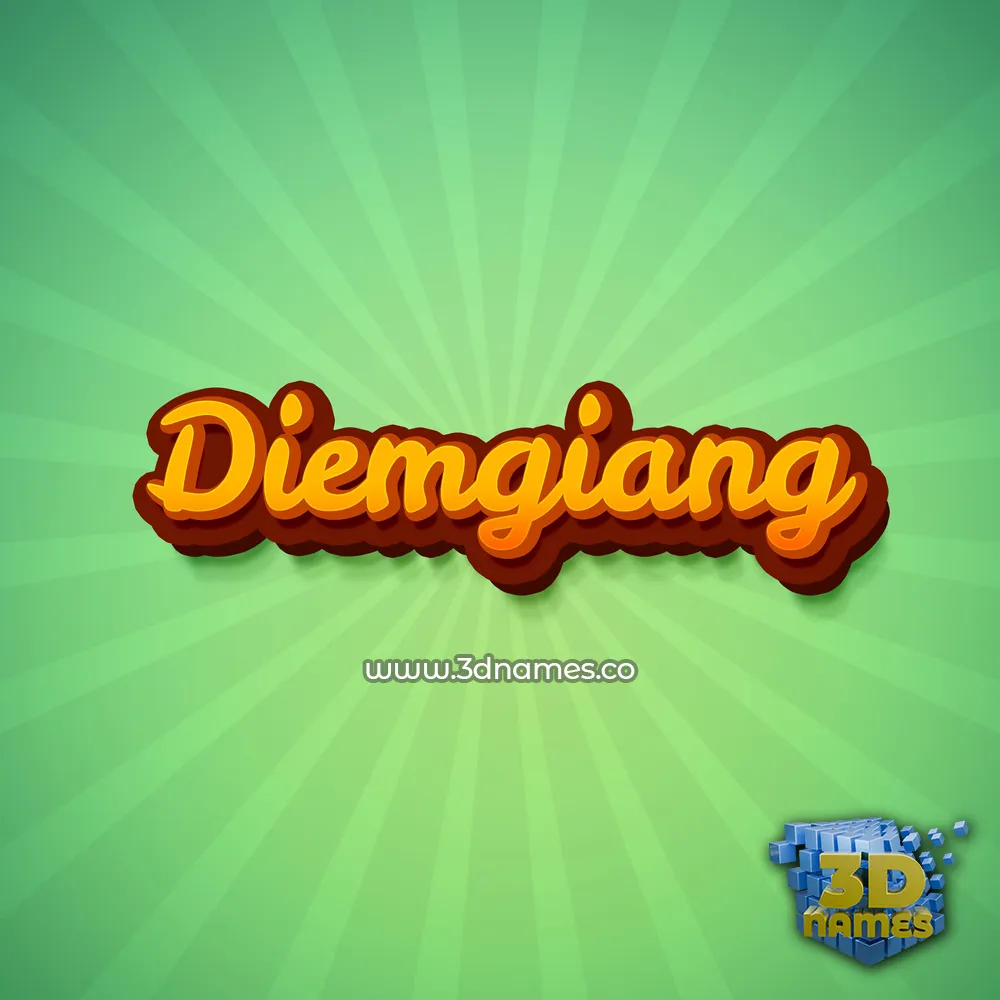 diemgiang in Green Rays style - 3D name wallpaper