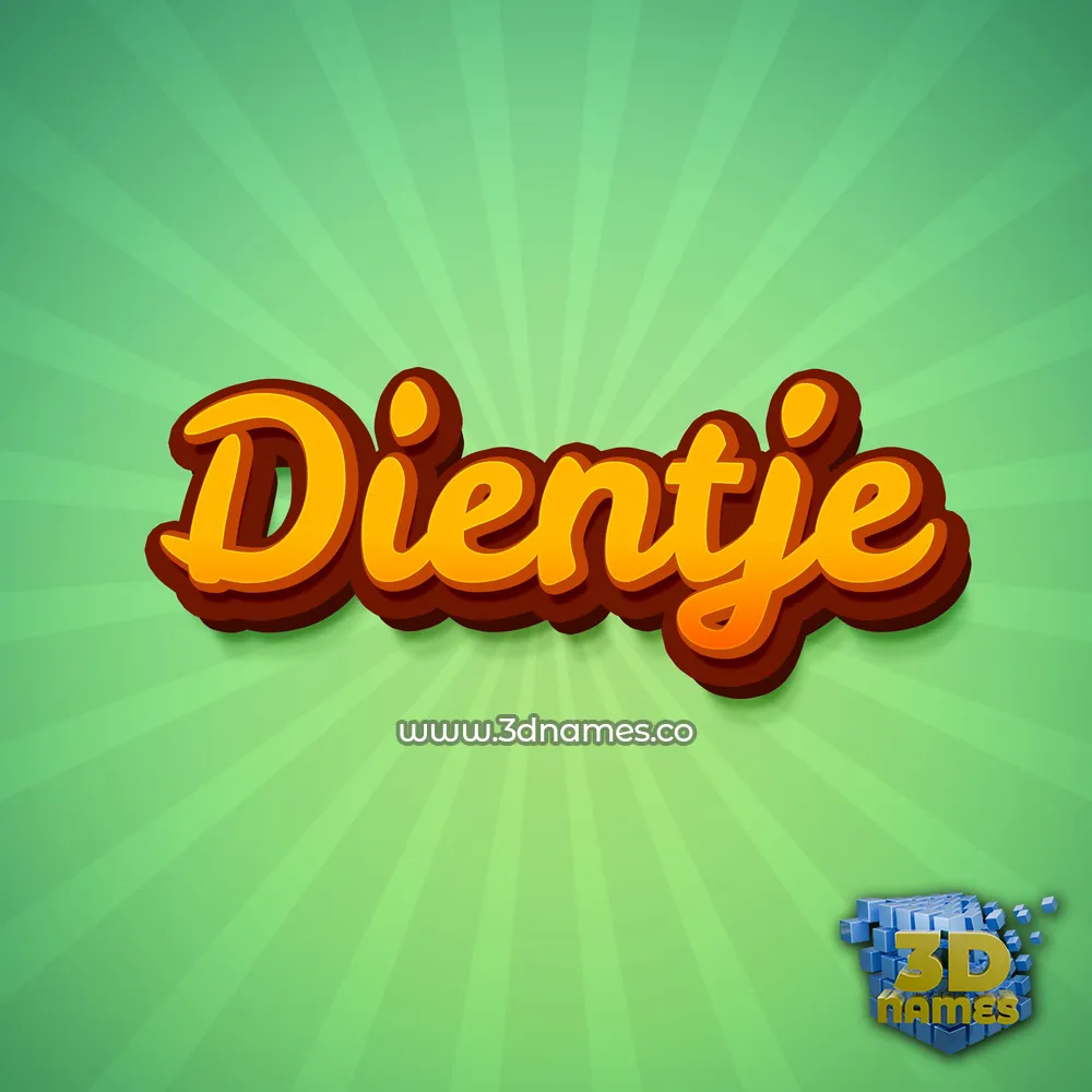 dientje in Green Rays style - 3D name wallpaper