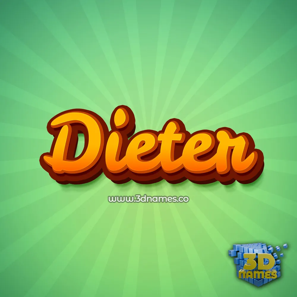 dieter in Green Rays style - 3D name wallpaper