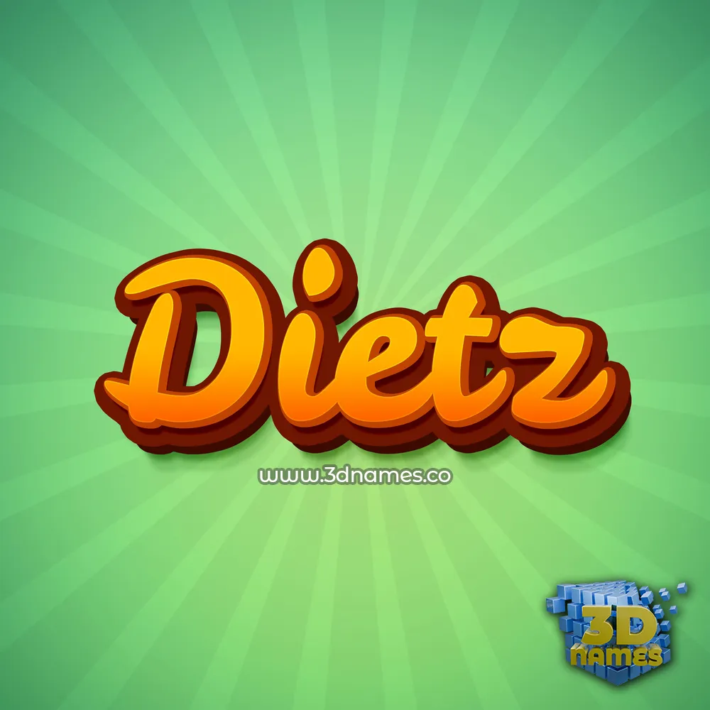 dietz in Green Rays style - 3D name wallpaper