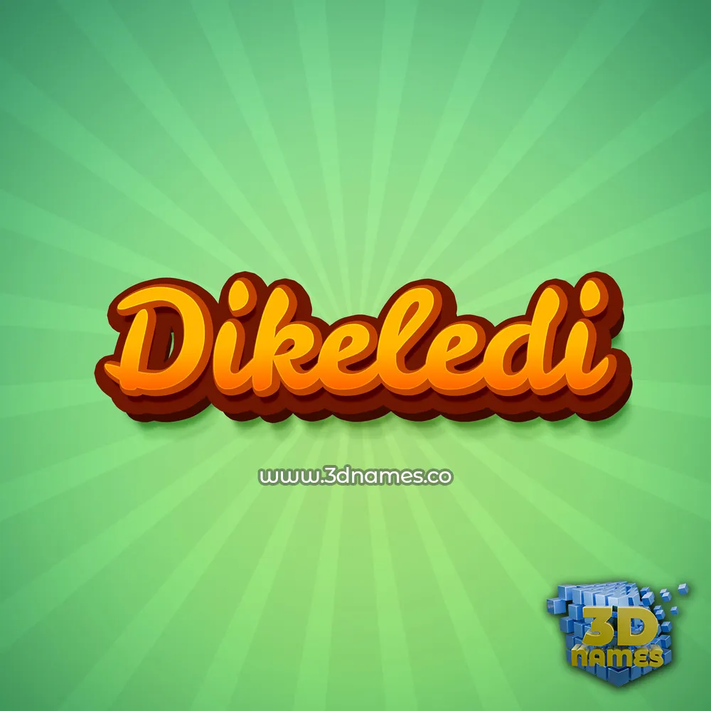 dikeledi in Green Rays style - 3D name wallpaper