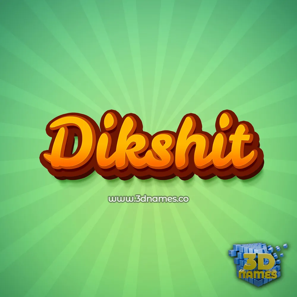 dikshit in Green Rays style - 3D name wallpaper