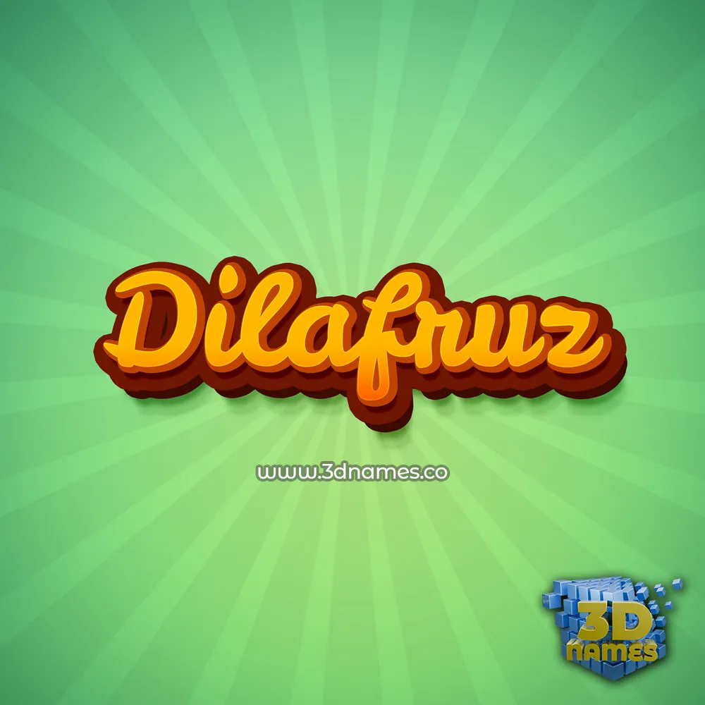 dilafruz in Green Rays style - 3D name wallpaper