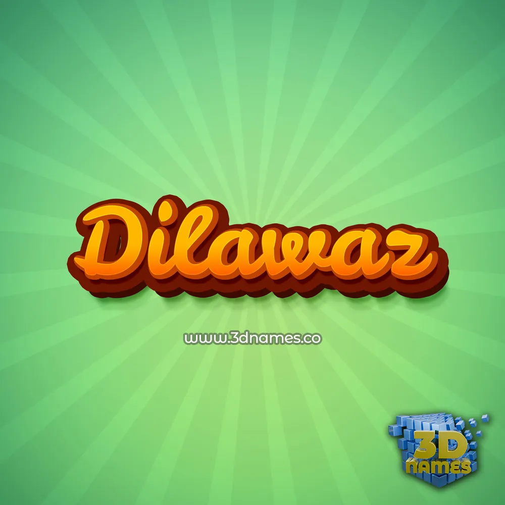 dilawaz in Green Rays style - 3D name wallpaper