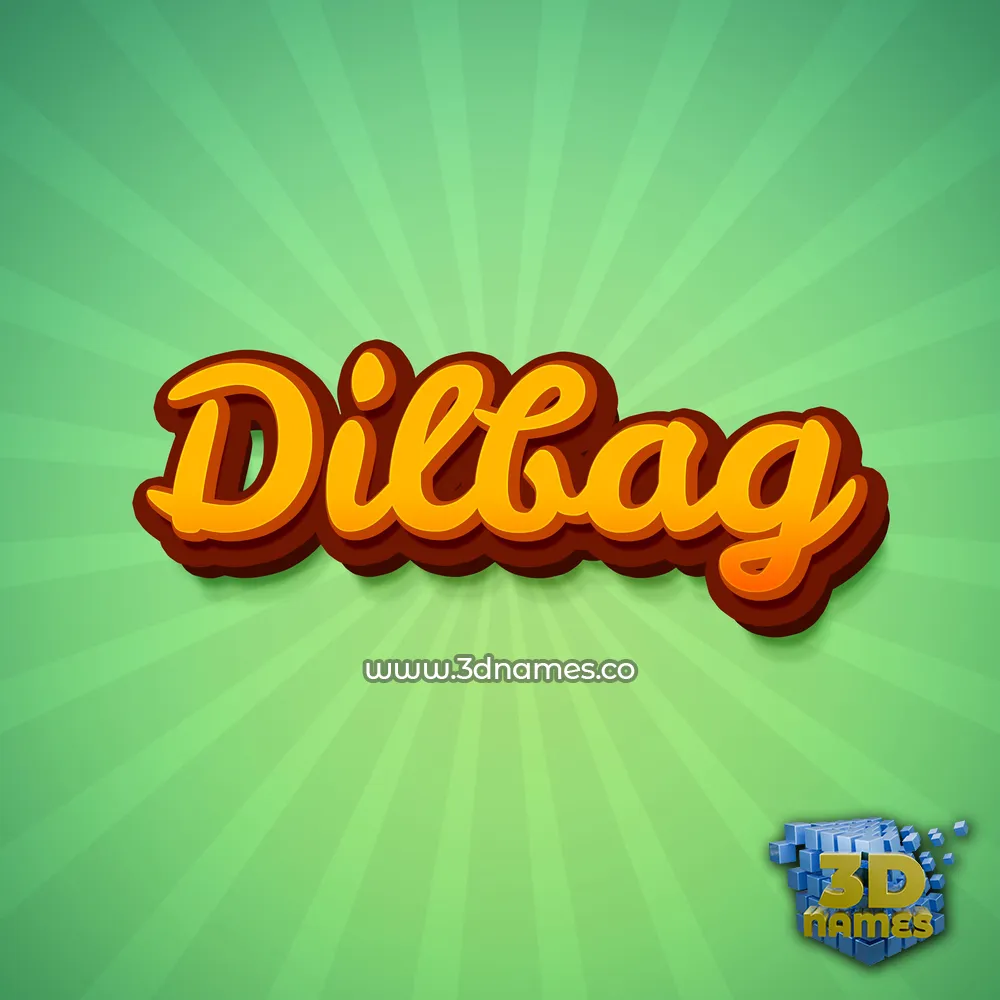dilbag in Green Rays style - 3D name wallpaper