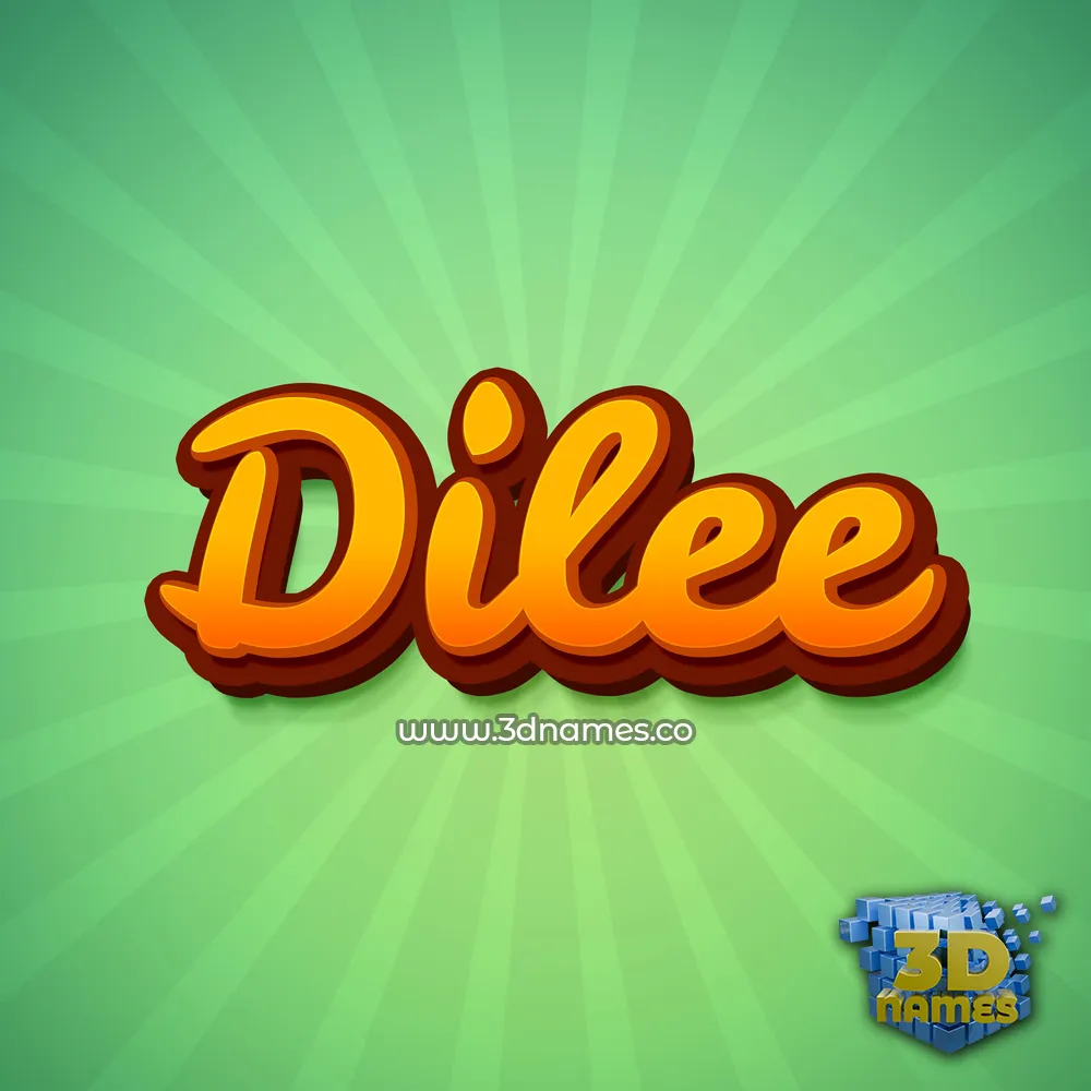 dilee in Green Rays style - 3D name wallpaper