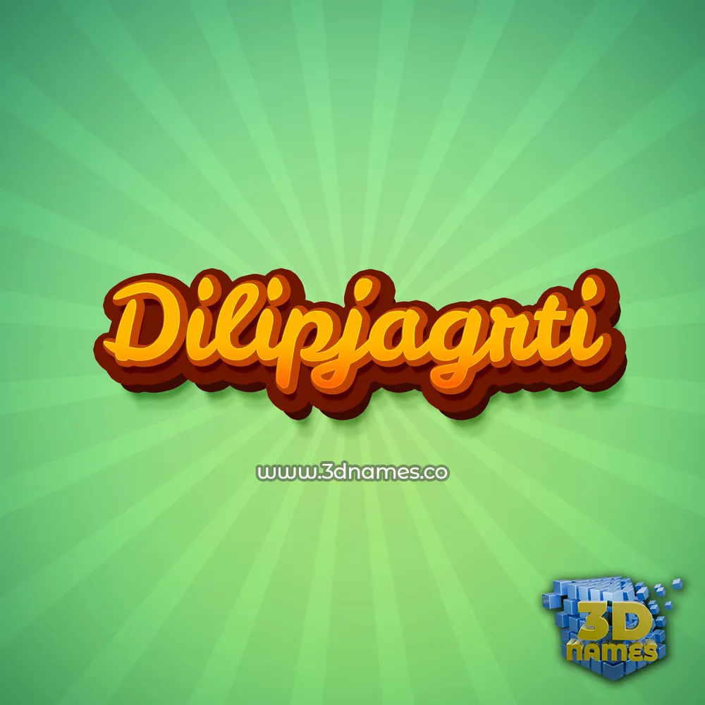 dilipjagrti in Green Rays style - 3D name wallpaper